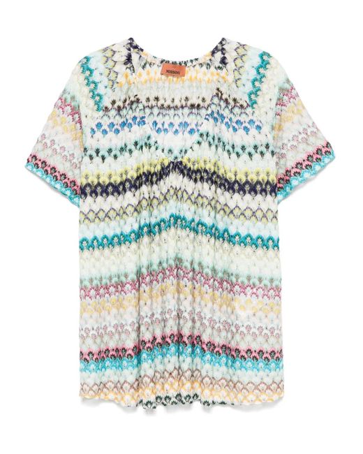 Missoni Blue Zigzag Blouse