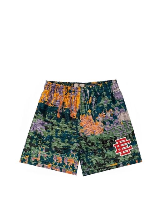 Eric Emanuel Green Logo-Print Track Shorts for men