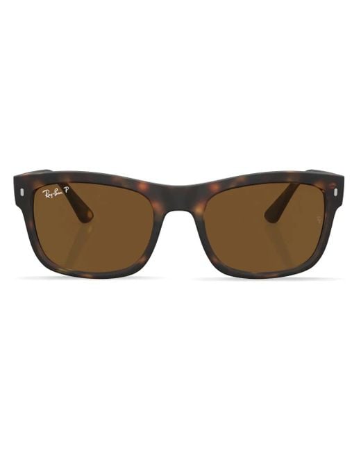 Ray-Ban Brown Square-Frame Tortoiseshell Sunglasses