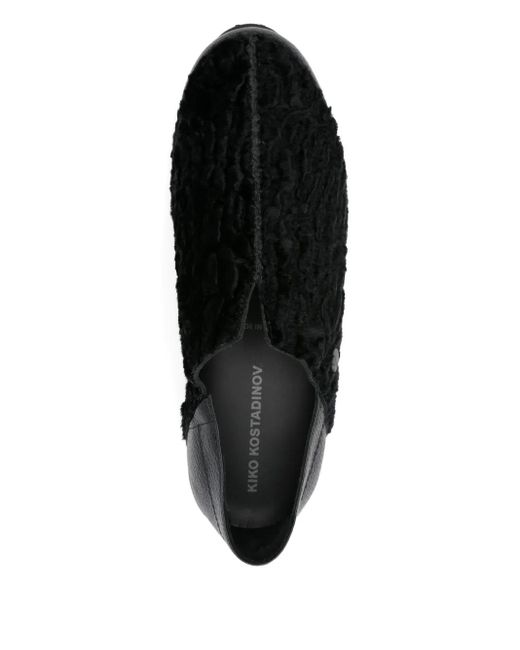 Kiko Kostadinov Black Vig Textured Slip-On Loafers for men
