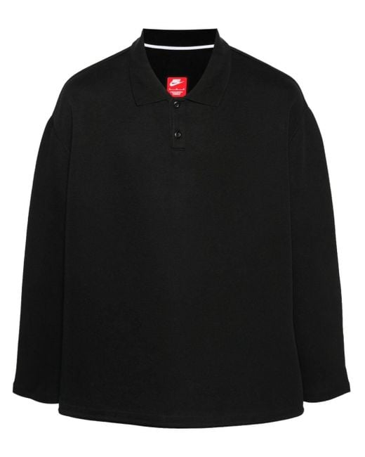 Nike Black Logo-patch Polo Shirt for men