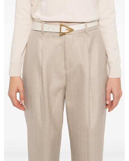 PT Torino Natural Herringbone Trousers