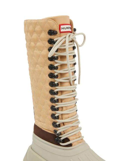 KENZO White X Hunter Quilted-Pattern Boots