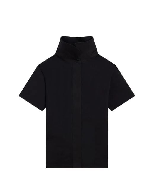Givenchy Black T-Shirt With Poplin Collar