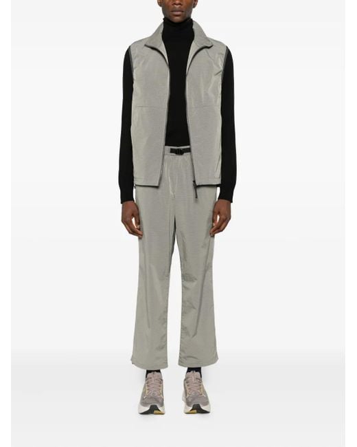 Goldwin Gray Zip-Up Ripstop Vest for men