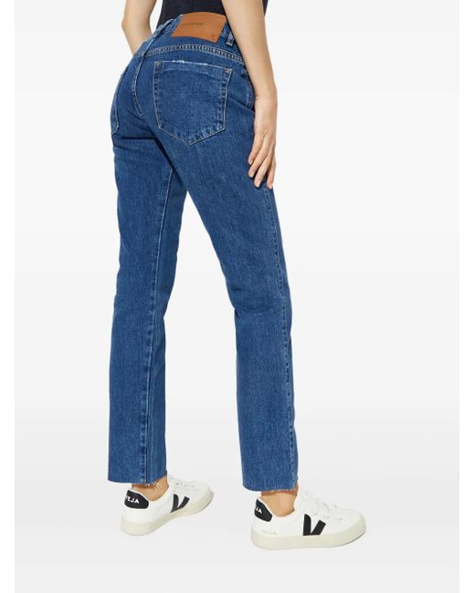 One Teaspoon Blue Truckers Raw-Edge Jeans