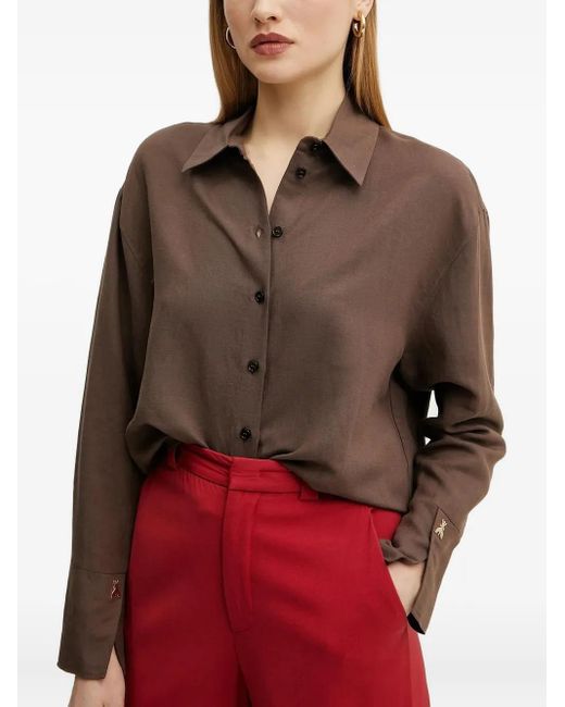 Patrizia Pepe Red Fly-Detail Shirt