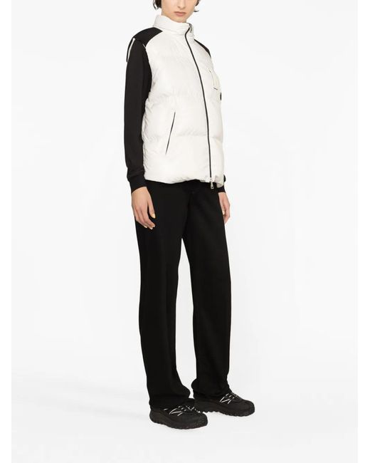 Moncler Natural Logo-Patch Padded Gilet
