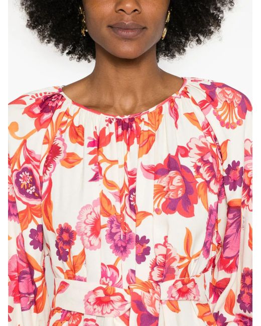 LaDoubleJ Red The Uma Belted Mini Dress