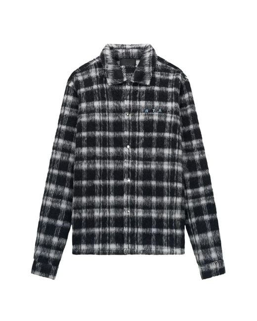 RTA Black Parlan Check-Pattern Jacket for men