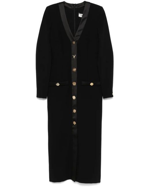 Nissa Vネック ドレス Black