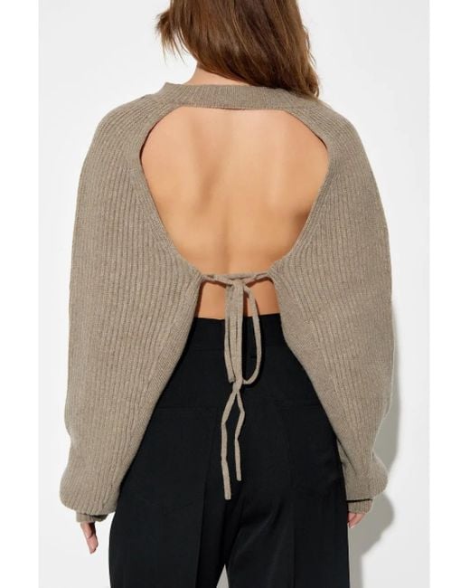 Yohji Yamamoto Natural Round-Neck Knitwear