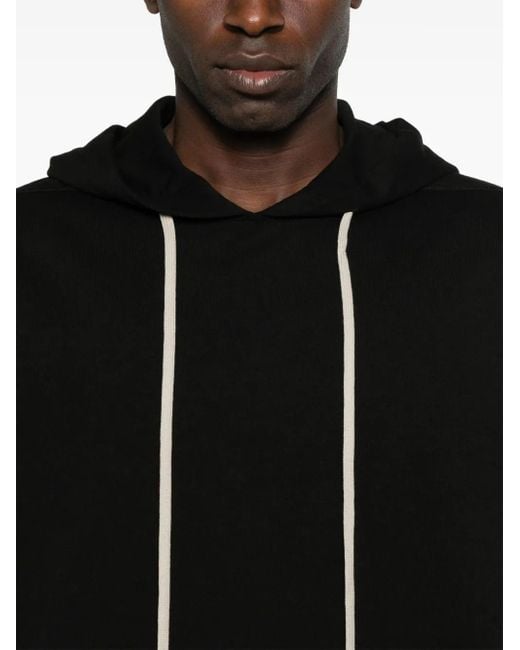 Rick Owens Black Drawstring Hoodie for men