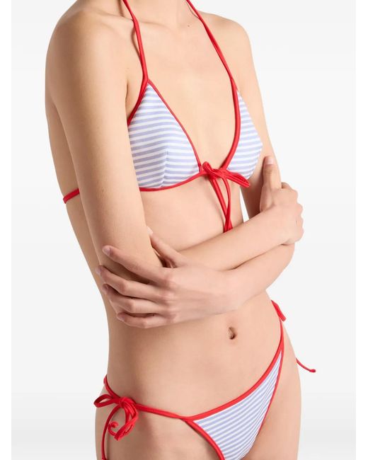 Prada Red Interlock Jersey Bikini Bottom
