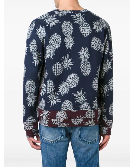 Valentino Garavani Blue Printed Sweatshirt for men