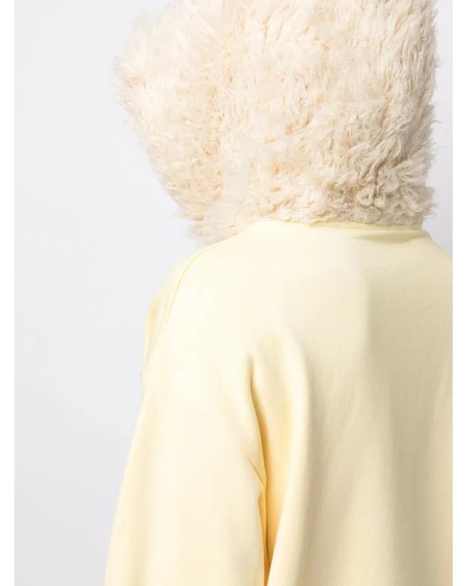 Marni Natural Faux-Fur Cotton Hoodie for men