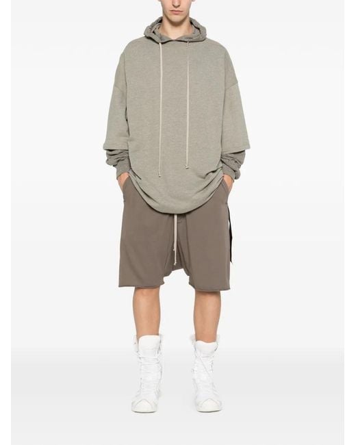 Rick Owens Gray Drawstring Shorts for men