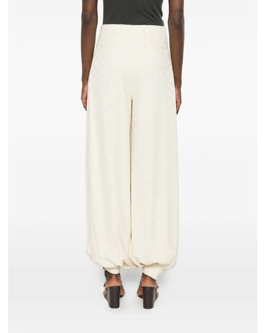 Etro White Pleated Cuffed Trousers