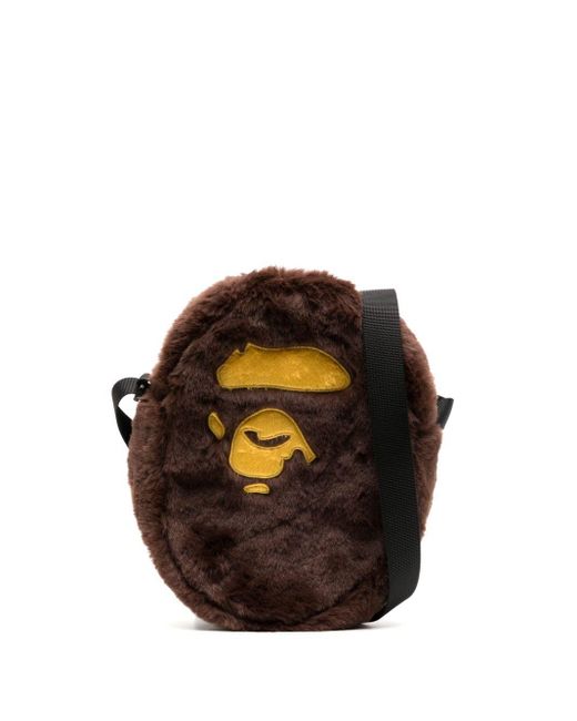 A Bathing Ape Black Ape Head Shoulder Bag for men