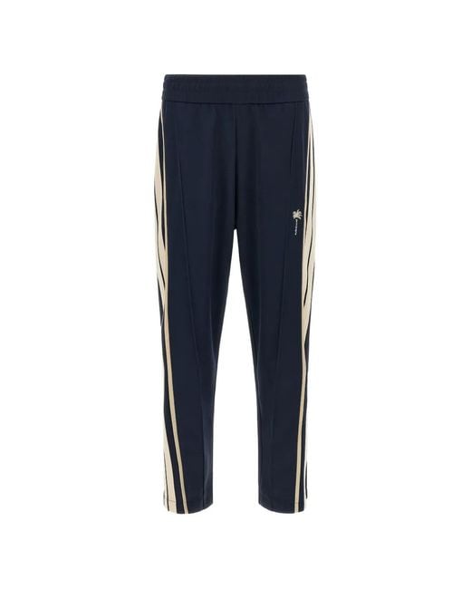 Palm Angels Blue Palm Tree Track Pants for men