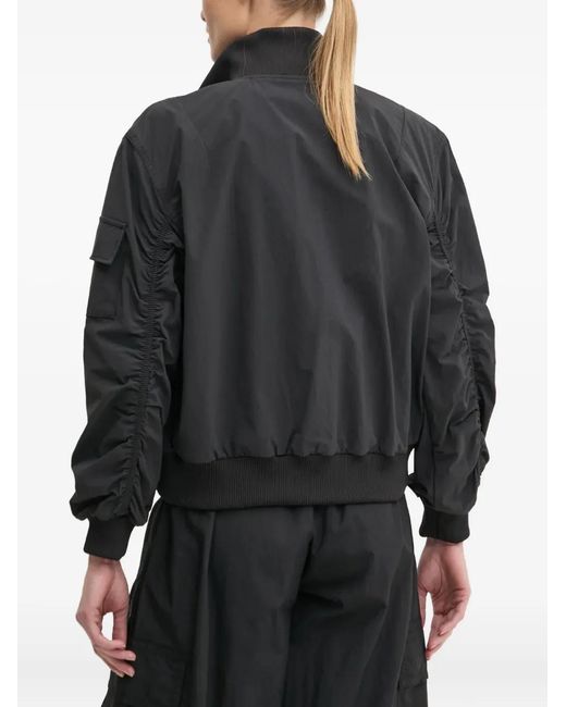 Adidas Black Flap-Pockets Bomber Jacket