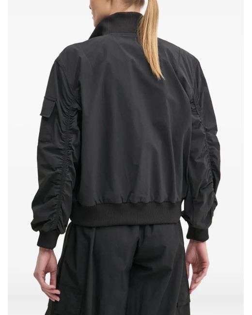Adidas Black Flap-Pockets Bomber Jacket