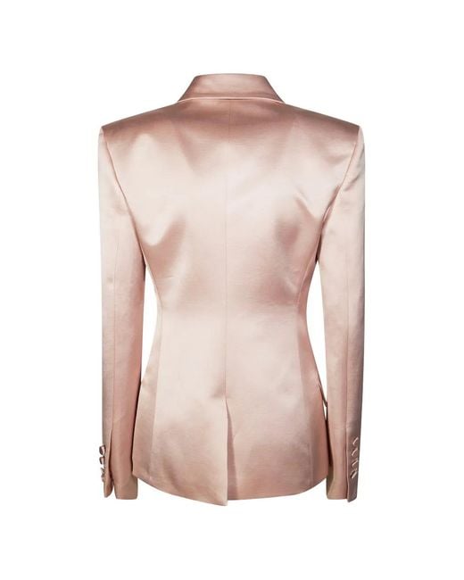 ANDAMANE Pink Bianca Buttoned Blazer