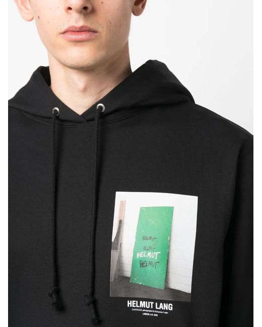 Helmut Lang Black Photo 6 Hoodie for men