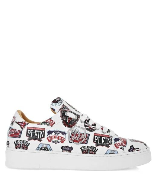 Philipp Plein White Carson Patches Low-Top Sneakers for men
