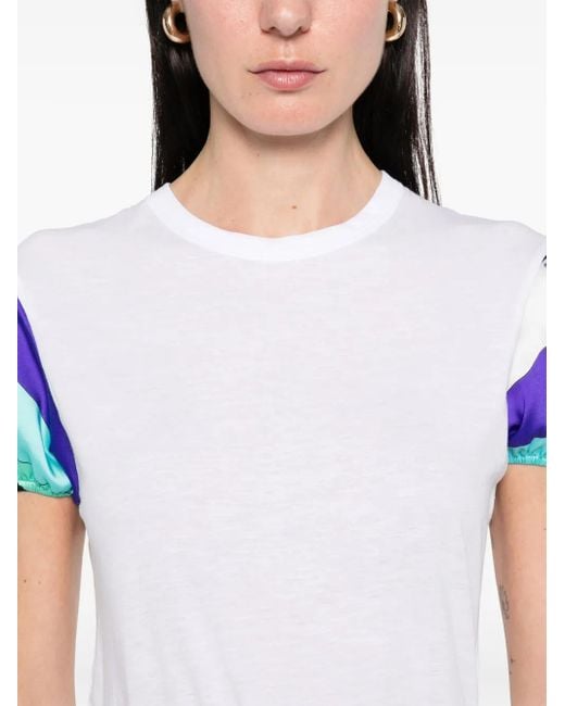 Emilio Pucci White Printed Short-Sleeves T-Shirt
