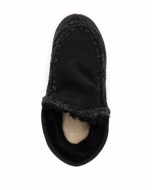 Mou Black Eskimo Leather Boots