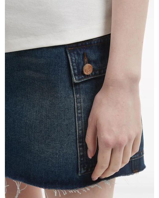 B+ AB Blue Denim Cargo Miniskirt