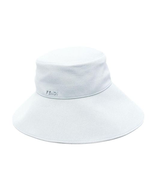 Cappello con logo di Fendi in White
