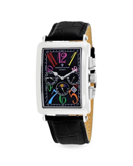 Christian Van Sant Black Prodigy Automatic Watch for men
