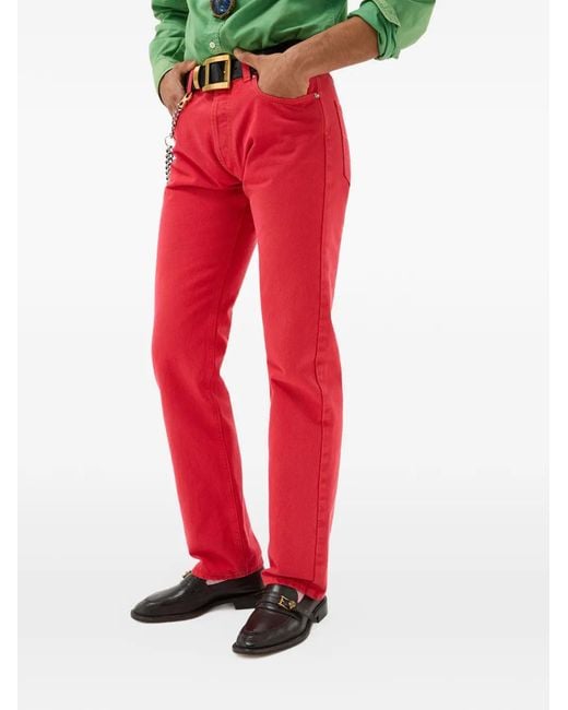 Vaqueros Rectos Versace de hombre de color Red