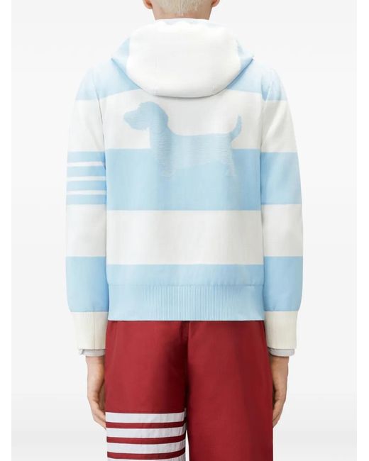 Sudadera Rugby Stripe Con Capucha Thom Browne de hombre de color Blue
