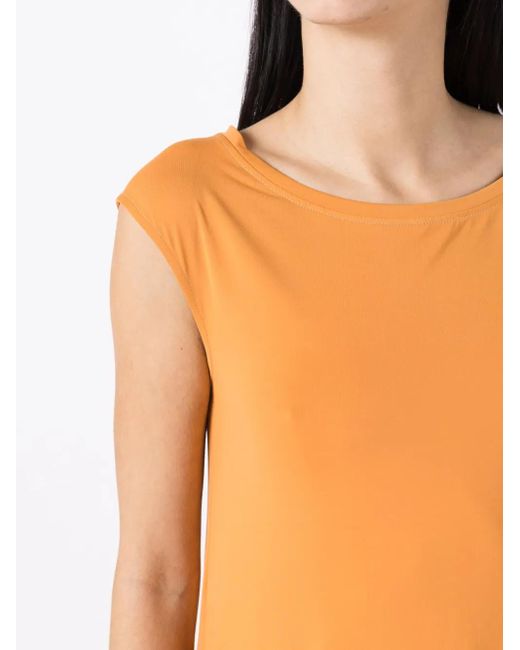 Vestido midi Tie con cuello redondo Lygia & Nanny de color Orange