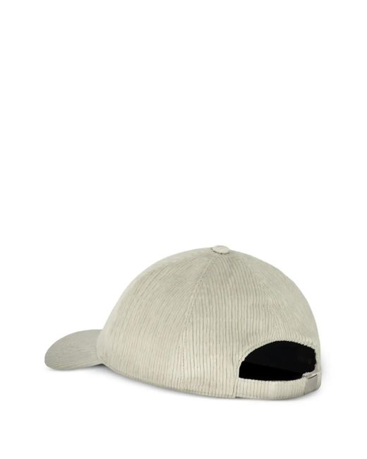 Moorer White Corduroy Cap for men