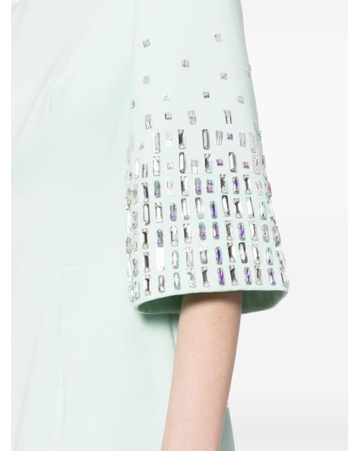 Robe longue Highball Queen à ornements en cristal Jenny Packham en coloris White