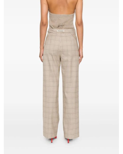Patrizia Pepe Natural Checked Trousers