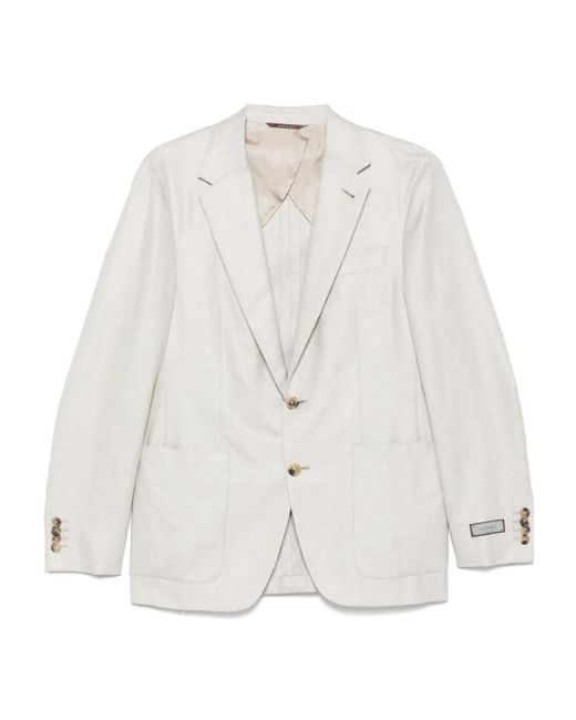 メンズ Canali シングルジャケット White