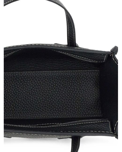 MARCELLA CLUB Black Miss Marcella Leather Tote Bag