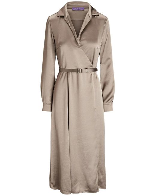 Ralph Lauren Natural Washed Charmeuse Shirt Dress