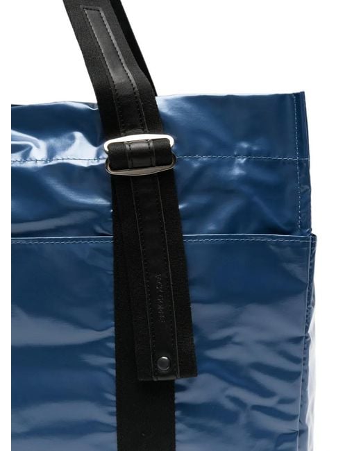Jack Gomme Blue Caly Metallic-Effect Tote Bag