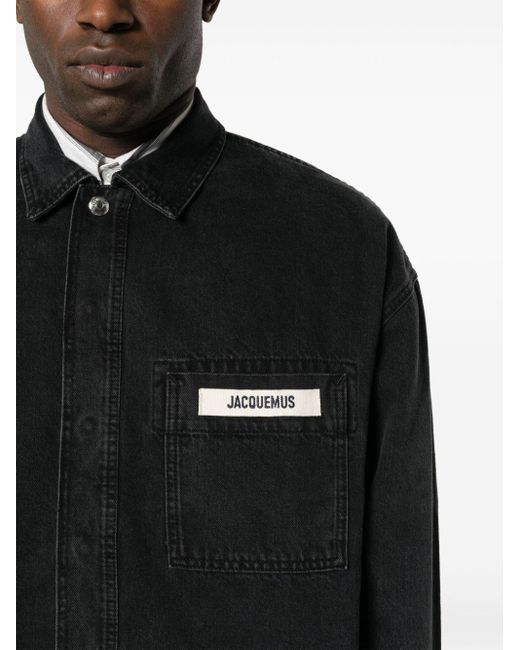 Jacquemus Denim Overhemd in het Black voor heren