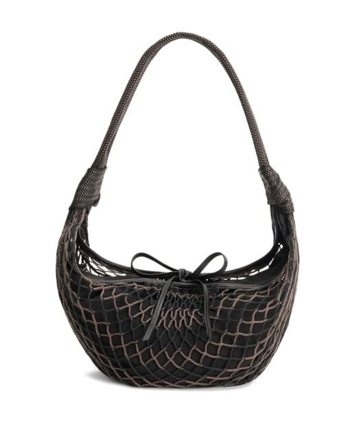 Lemaire Black Bolso Fortune Croissant Marron Negro