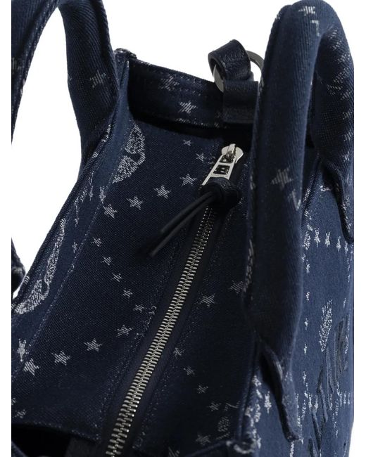 Zadig & Voltaire Blue Angel Tote Xs Denim Monogram
