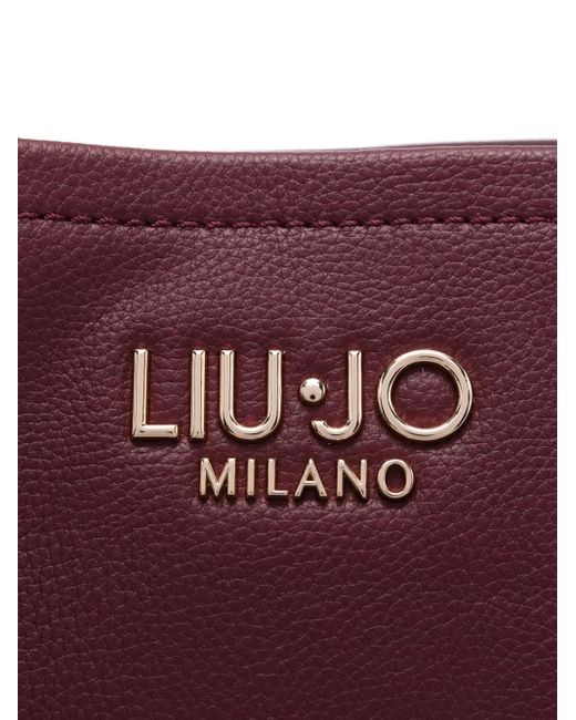 Liu Jo Purple Mittelgroße Tote Bag Mit Logo-Schild