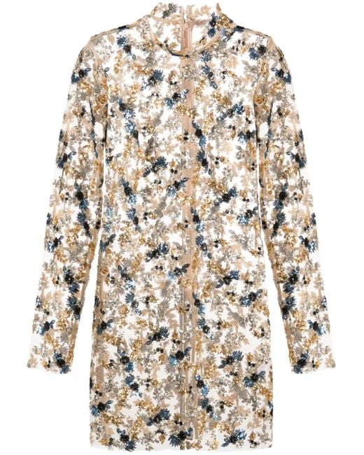 Robe Courte Daisy À Sequins Macgraw en coloris White