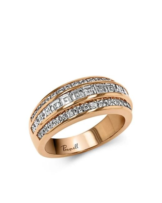 Pragnell Metallic 18Kt Rose Manhattan Diamond Ring
